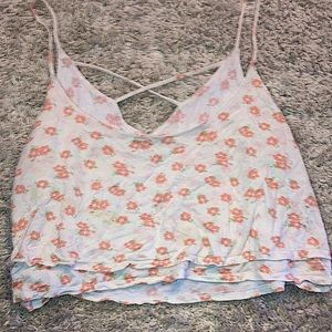 LA Hearts M floral crop tank top